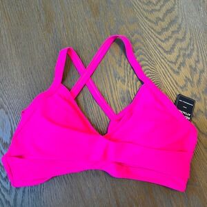 🌊Blooming Jelly‎ Pink Criss Cross Tie Back Swim Top Bikini Top Hot